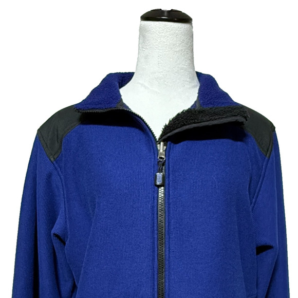 LL Bean Jacket Womens Large Blue Polartec Windpro Fleece Full Zip Hiking Outdoor - Picture 5 of 13